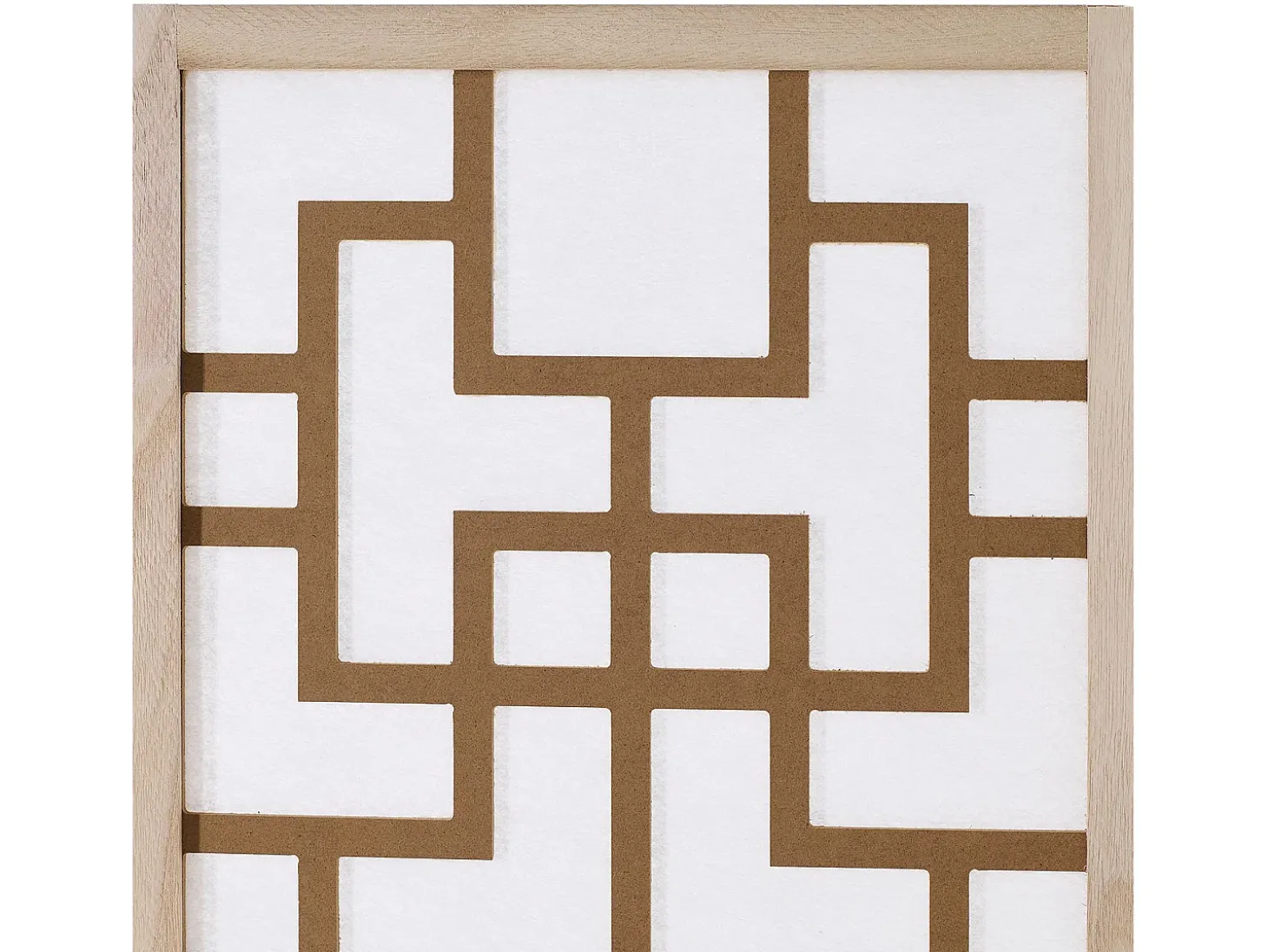 Divisória de ambiente 170x120x2,0 cm Natural/Branco/Marrom Shoji 3 painéis