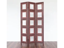 Divisória de ambiente 161x93x2 cm paravent castanho