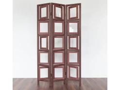 Divisória de ambiente 161x93x2 cm paravent castanho