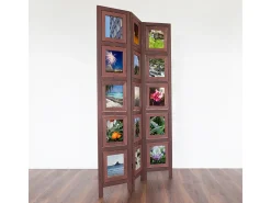 Divisória de ambiente 161x93x2 cm paravent castanho