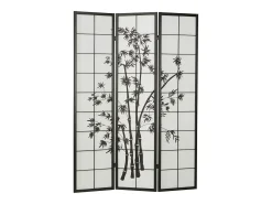 Divisória de ambiente 132x2x179 cm preta Shoji
