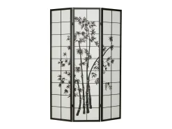 Divisória de ambiente 132x2x179 cm preta Shoji