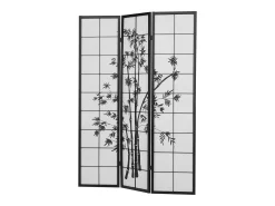 Divisória de ambiente 132x2x179 cm preta Shoji