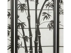 Divisória de ambiente 132x2x179 cm preta Shoji