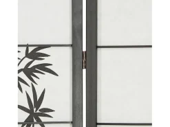 Divisória de ambiente 132x2x179 cm preta Shoji