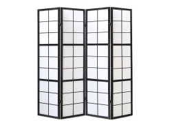 Divisória de ambiente 176x175x2.2 cm preto Shoji