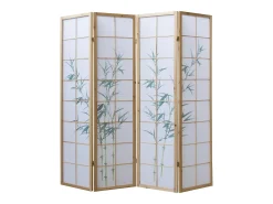 Divisória de ambiente 176x2,2x175 cm madeira branca padrão bambu