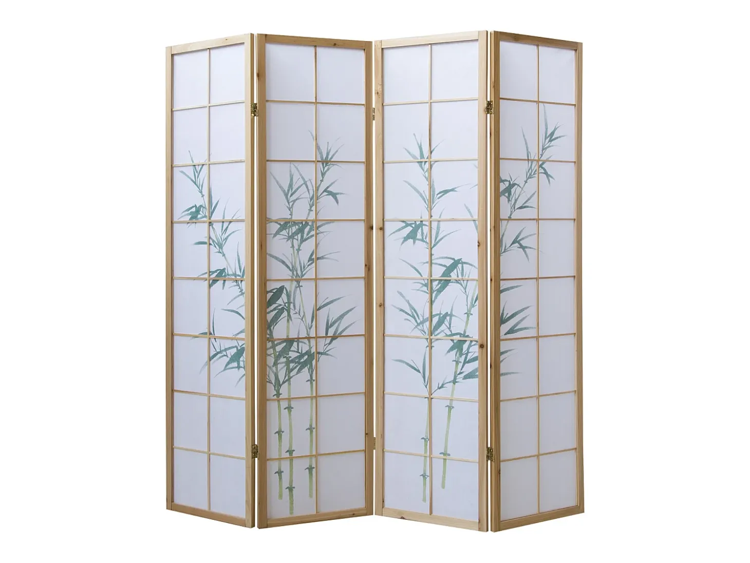 Divisória de ambiente 176x2,2x175 cm madeira branca padrão bambu