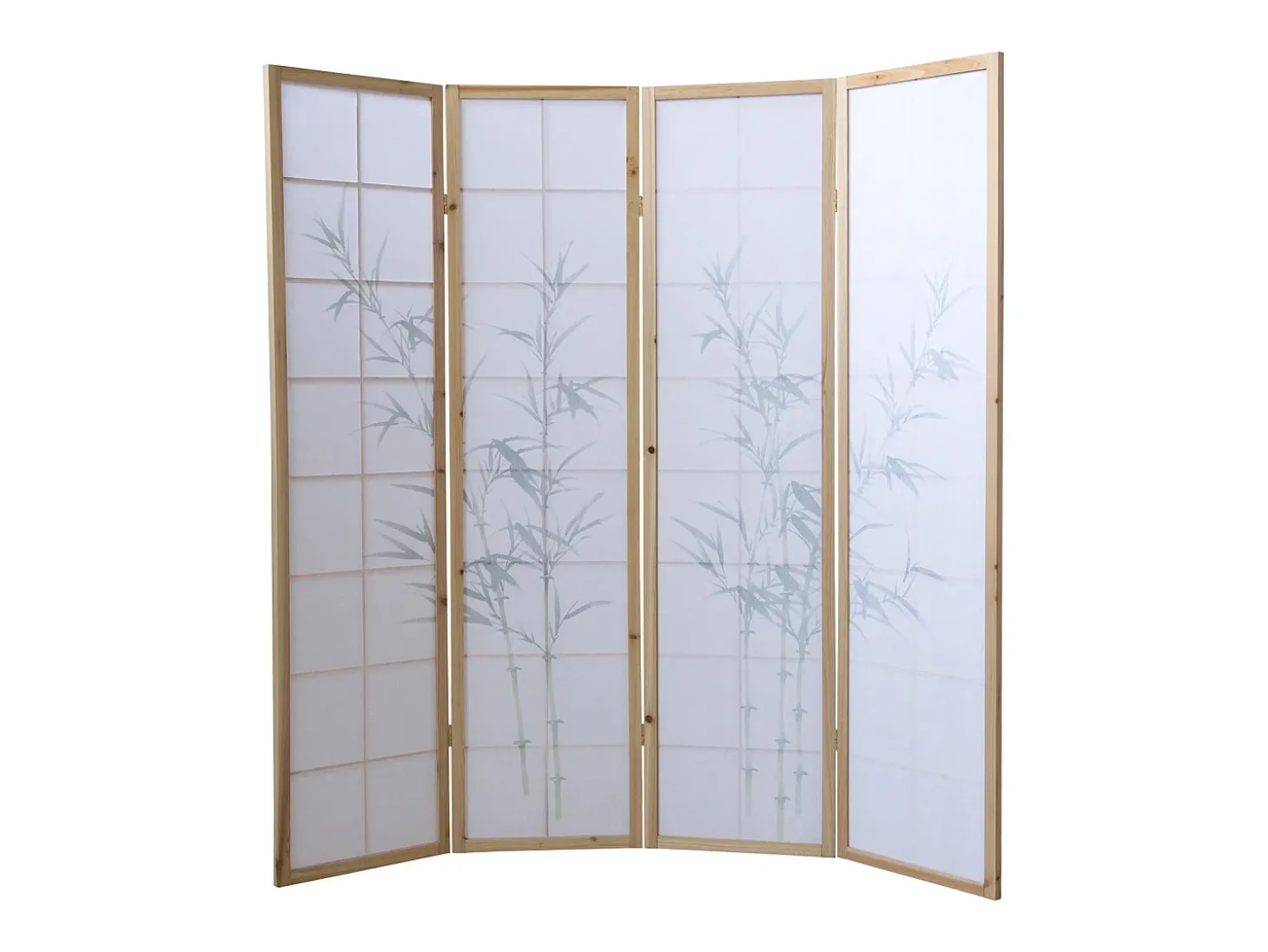 Divisória de ambiente 176x2,2x175 cm madeira branca padrão bambu