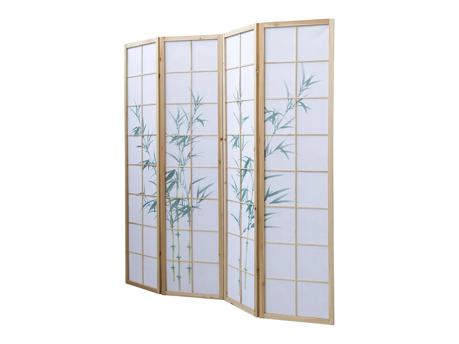 Divisória de ambiente 176x2,2x175 cm madeira branca padrão bambu