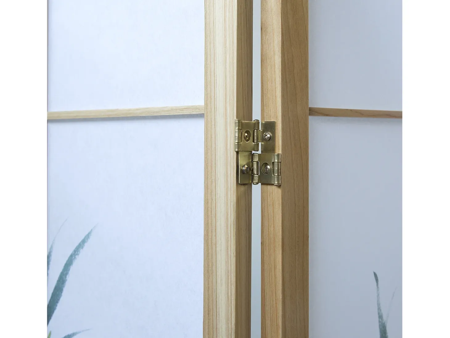 Divisória de ambiente 176x2,2x175 cm madeira branca padrão bambu
