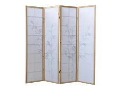 Divisória de ambiente 176x2,2x175 cm madeira branca padrão bambu