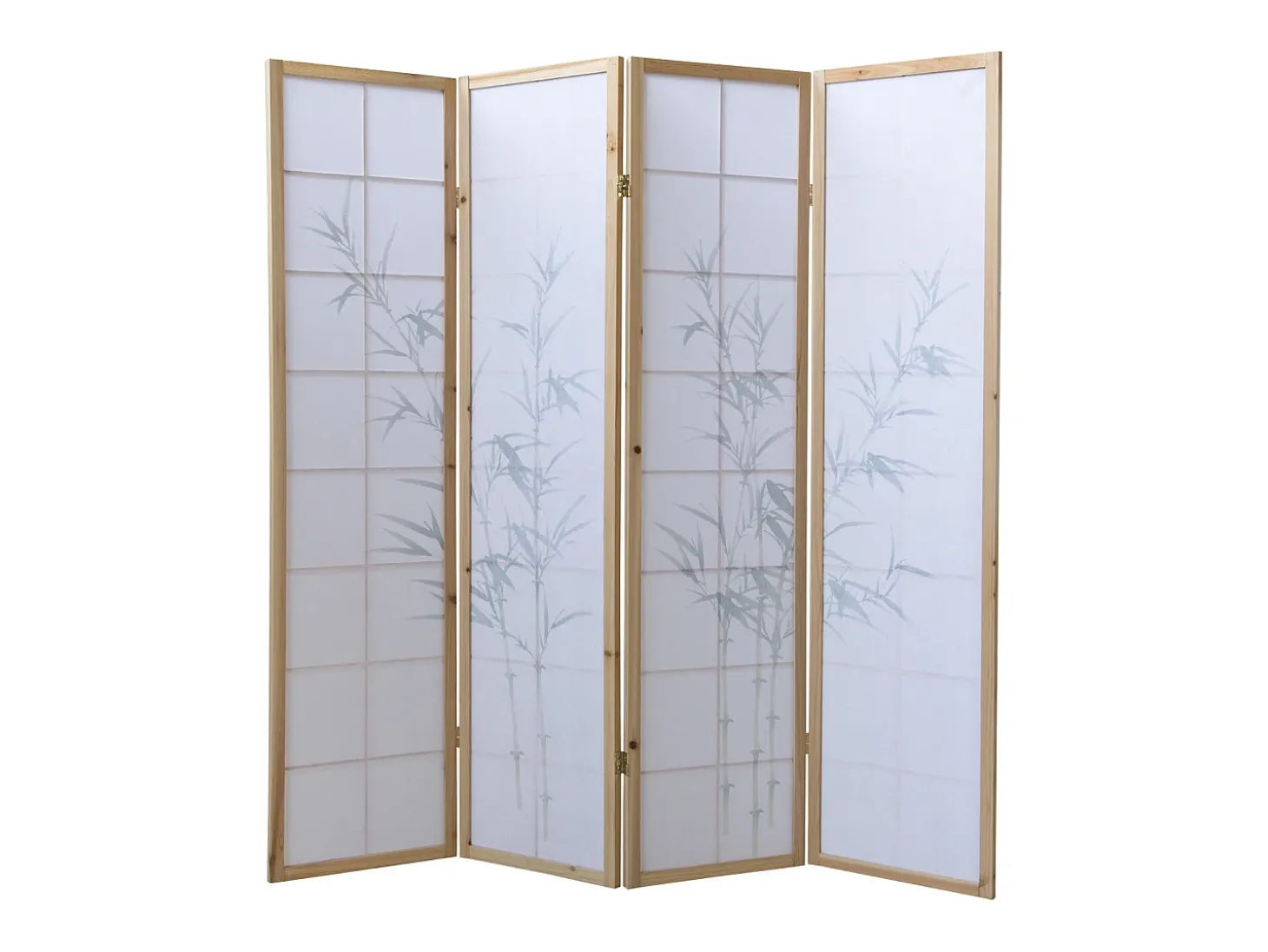 Divisória de ambiente 176x2,2x175 cm madeira branca padrão bambu