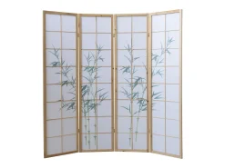Divisória de ambiente 176x2,2x175 cm madeira branca padrão bambu
