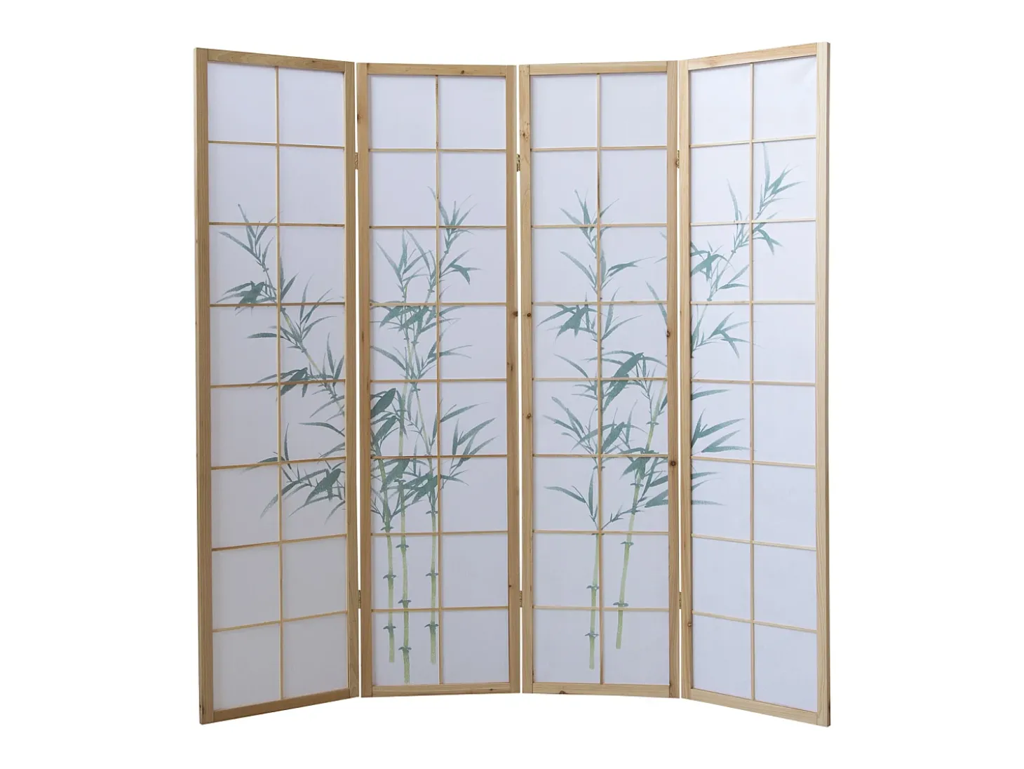 Divisória de ambiente 176x2,2x175 cm madeira branca padrão bambu
