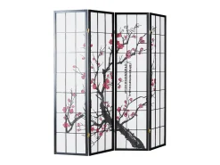 Divisória de ambiente 176x2x179 cm preto Shoji