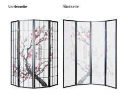 Divisória de ambiente 176x2x179 cm preto Shoji