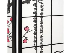 Divisória de ambiente 176x2x179 cm preto Shoji