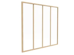 Divisória de atelier alumínio termolacado 120x105 cm natural claro - BAYVIEW