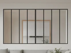 Divisória de atelier alumínio termolacado 240x130 cm preto - BAYVIEW