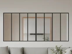 Divisória de atelier alumínio termolacado 240x105 cm preto - BAYVIEW