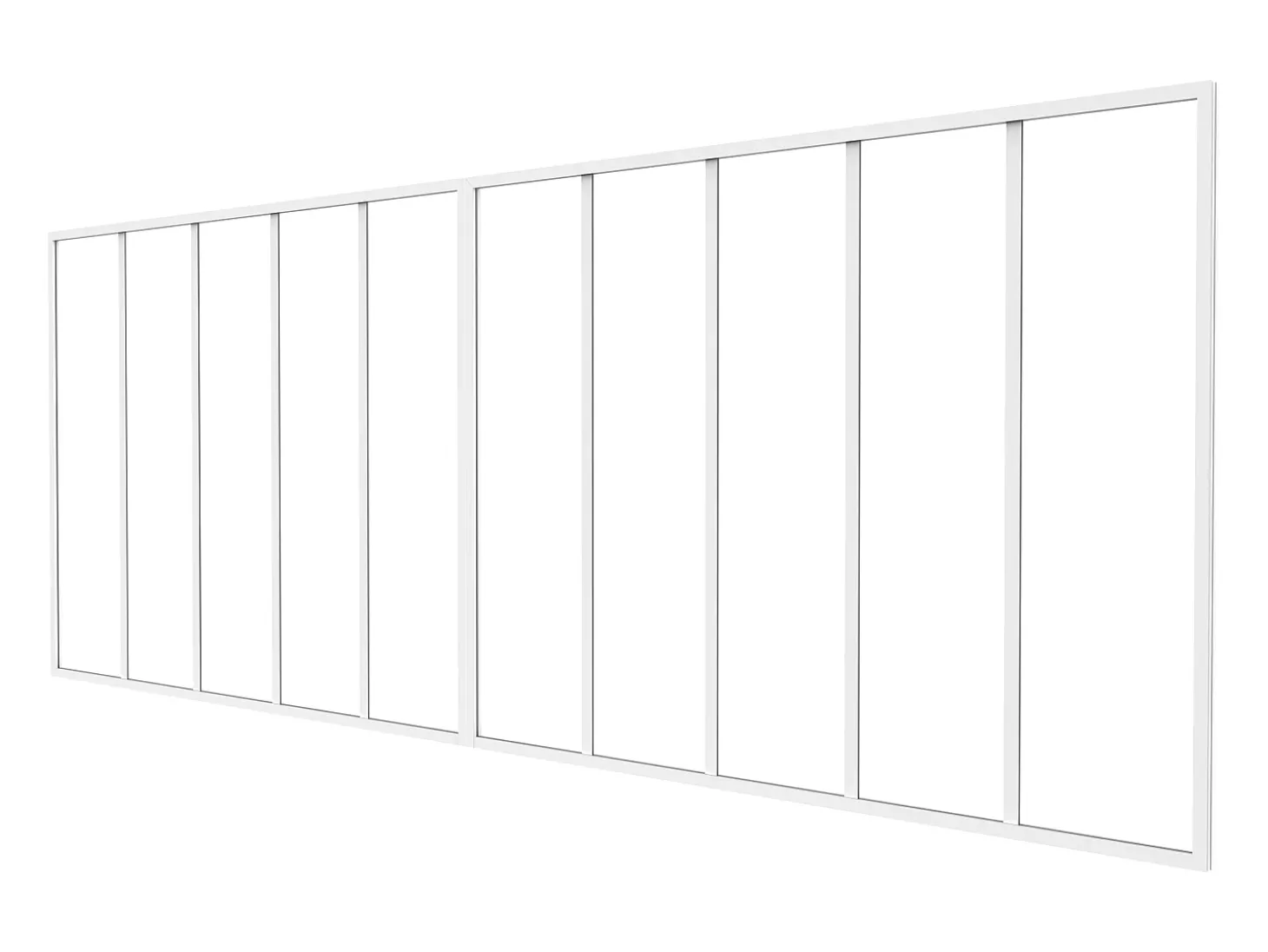 Divisória de atelier em alumínio termolacado 240x105 cm branco - BAYVIEW