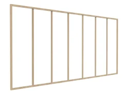 Divisória de atelier em alumínio termolacado 210x105 cm natural claro - BAYVIEW