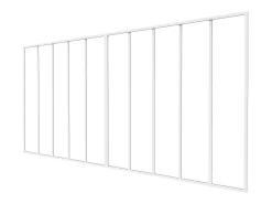 Divisória de atelier em alumínio termolacado 240x130 cm branco - BAYVIEW
