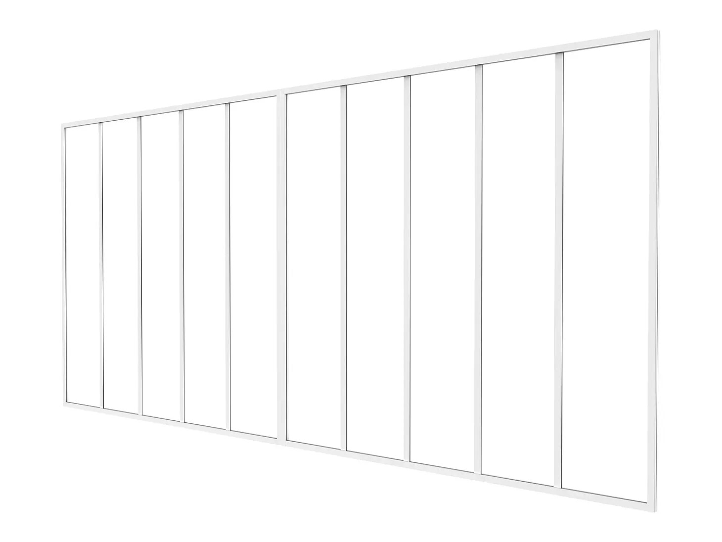 Divisória de atelier em alumínio termolacado 240x130 cm branco - BAYVIEW
