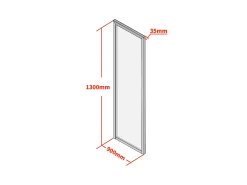Divisória de atelier em alumínio termolacado 30x130 cm branco - BAYVIEW
