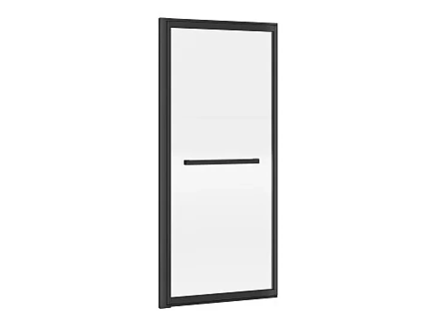Divisória de banheira deslizante preto mate com porta-toalhas - 100x140 cm - WAIMEA