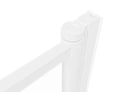 Divisória de banheira giratória em vidro e metal, branco fosco, 70 cm de largura x 140 cm de altura, RIVANON
