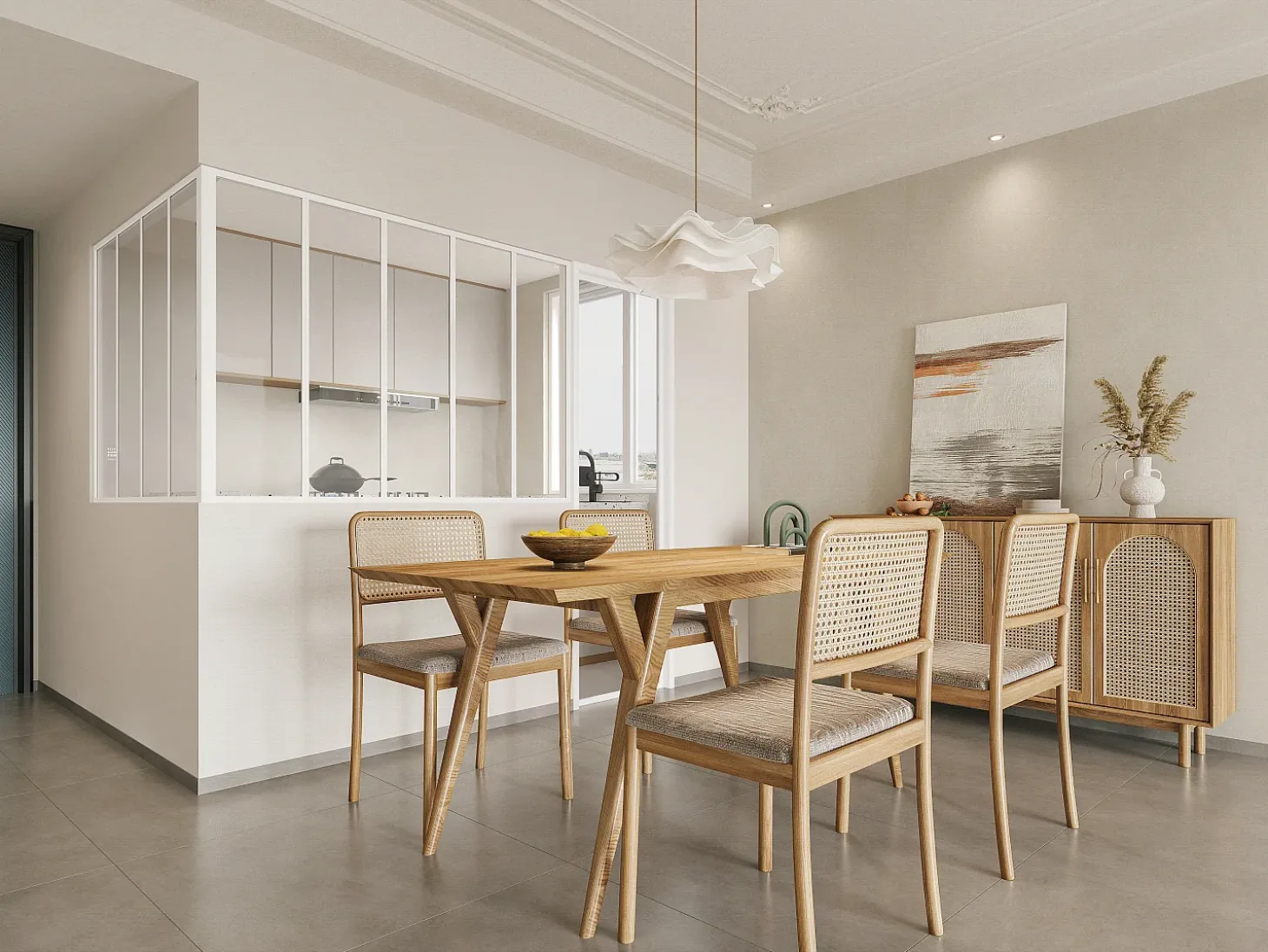 Divisória de canto atelier alumínio termolacado C150 x L120 x A105 cm branco BAYVIEW