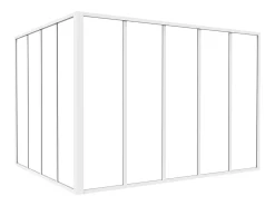 Divisória de canto atelier alumínio termolacado C150 x L120 x A105 cm branco BAYVIEW