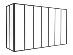 Divisória de canto atelier alumínio termolacado C210 x L60 x A130 cm preto BAYVIEW