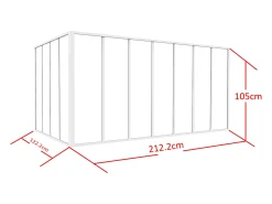 Divisória de canto atelier alumínio termolacado C210 x L120 x A105 cm branco BAYVIEW