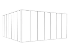 Divisória de canto atelier alumínio termolacado C210 x L210 x A105 cm branco BAYVIEW