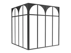 Divisória de canto atelier art déco alumínio termolacado C120xL120xA130 cm preto ARCADEA