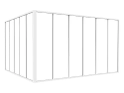 Divisória de canto atelier alumínio termolacado C180 x L150 x A105 cm branco BAYVIEW