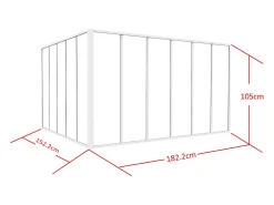 Divisória de canto atelier alumínio termolacado C180 x L150 x A105 cm branco BAYVIEW