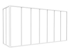 Divisória de canto atelier alumínio termolacado C210 x L60 x A105 cm branco BAYVIEW