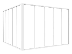 Divisória de canto atelier alumínio termolacado C150 x L150 x A105 cm branco BAYVIEW
