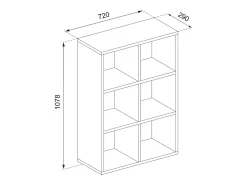 Divisória de sala sonoma 72x29x107.8 karree
