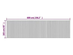 Divisória largura 600 cm altura 165 cm bambu castanho-escuro