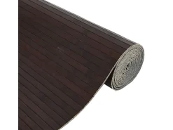 Divisória largura 600 cm altura 165 cm bambu castanho-escuro