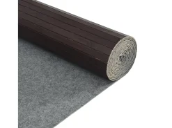 Divisória largura 600 cm altura 165 cm bambu castanho-escuro