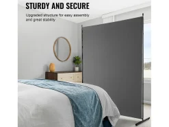 Divisória SucceBuy 6 Pés, Painel Simples De Tecido Para Escritório, Quarto, Cinza