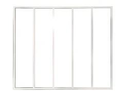Divisória vidro para atelier BAYVIEW alumínio 150x130 branco