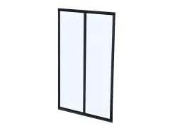 Divisória vidro para atelier BAYVIEW alumínio 60x130 preto