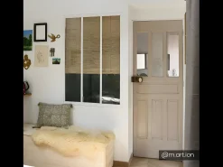 Divisória vidro para atelier BAYVIEW alumínio 90x130 branco